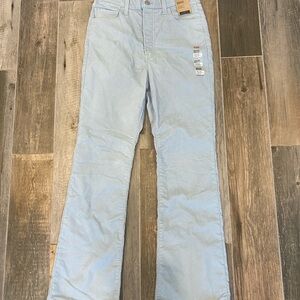 Women’s Levi’s Ribcage Bootcut Corduroy Pants Light Blue 32 x 33 NWT